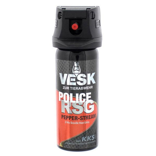 Spray al peperoncino VESK – RSG Police, getto largo, 63ml