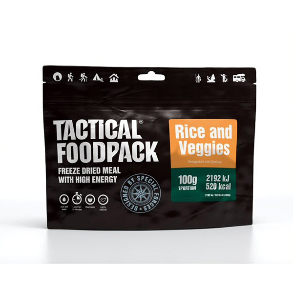 Sac de ration tactique 3 repas VEGAN, 501g