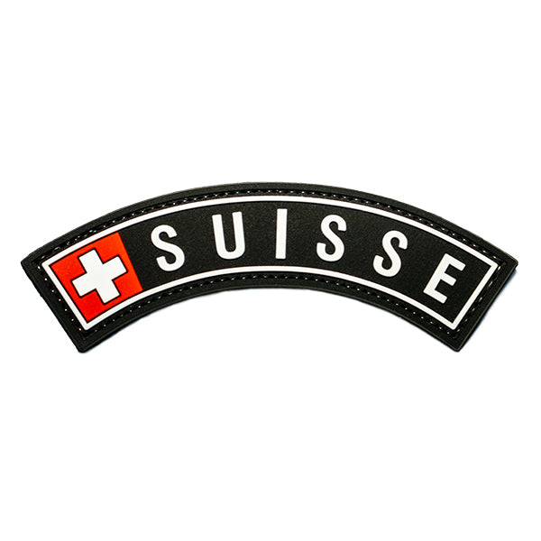 Klettabzeichen SUISSE Armee-Nationalitätenabzeichen PVC, schwarz