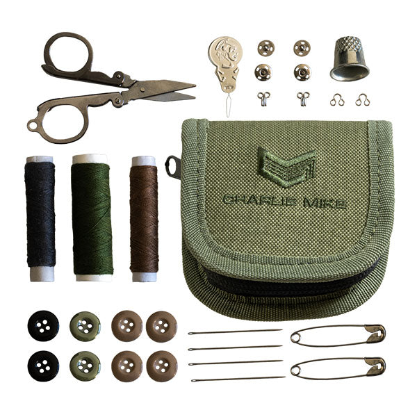 Kit de couture d'urgence KIT DE COUTURE, 28 pièces, olive