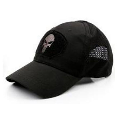 Casquette baseball TAC BASE CAP MESH PUNISHER, ripstop, Velcro, noir Taille unique