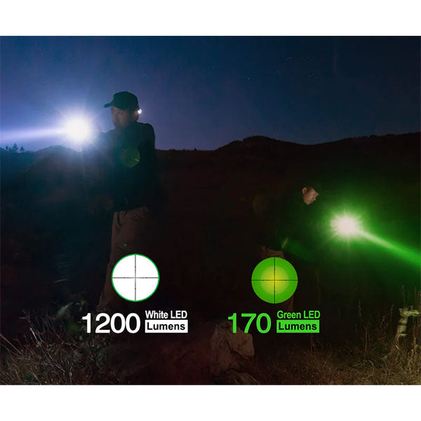 Set da caccia con torcia a LED T5G SET V2.0, 1.200 lumen (170 lumen verde) (batteria inclusa)