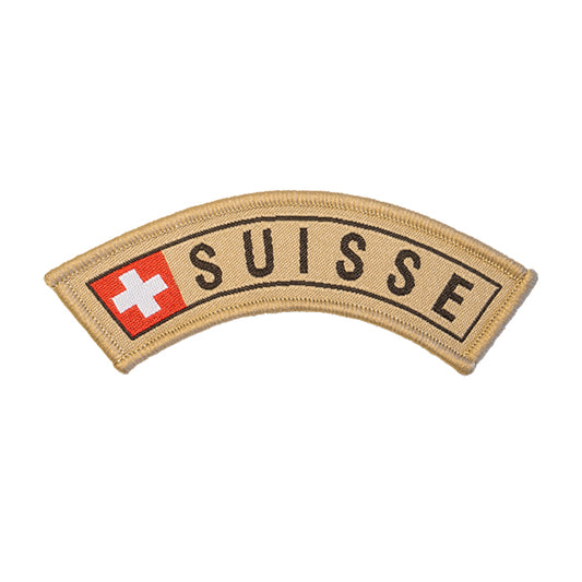 Insigne velcro Insigne de nationalité de l'armée SUISSE, brodé, coyote