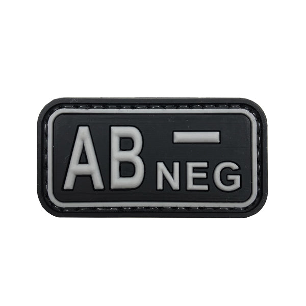 Patch morale BLOOD GRUPPO AB-NEG, nero/grigio