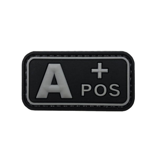 Morale Patch GRUPPO SANGUE A+ POS, nero/grigio