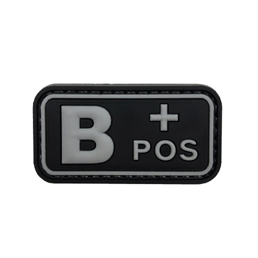 Morale Patch GRUPPO SANGUE B+ POS, nero/grigio