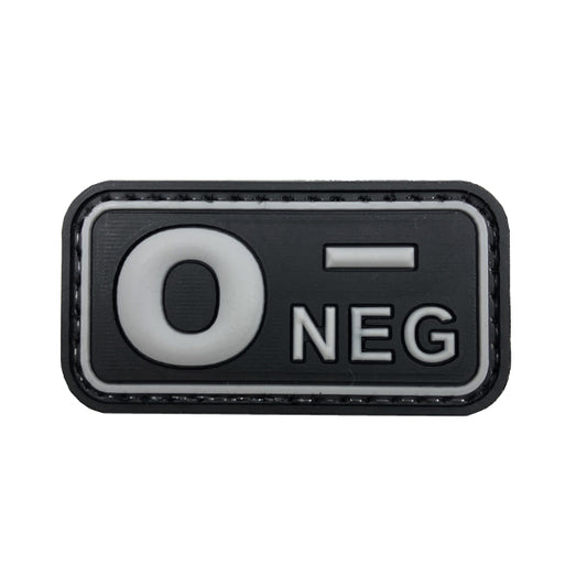 Moral Patch GROUPE SANGUIN 0- NEG, noir/gris