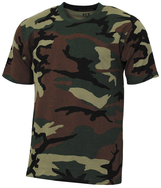 US T-Shirt, "Streetstyle", woodland, 140-145 g/m²