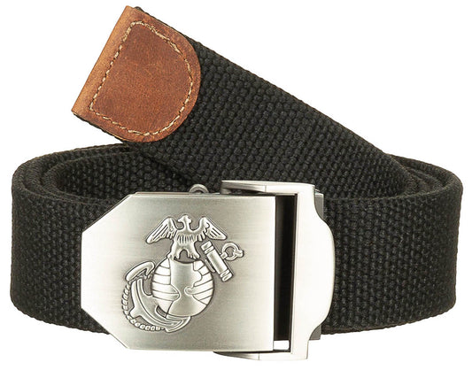 Ceinture USMC, noire, environ 4 cm