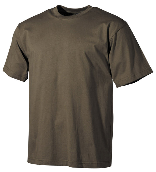 T-shirt americana, mezze maniche, oliva, 170 g/m²