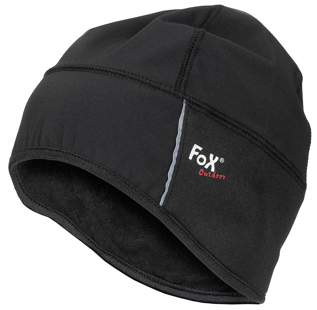 Cappello in softshell, nero, impermeabile, antivento