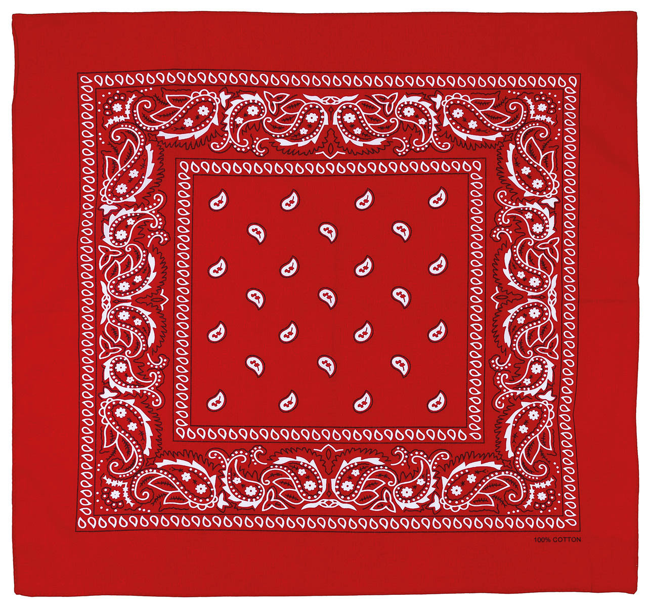 Bandana, rosso-bianco, circa 55 x 55 cm, cotone