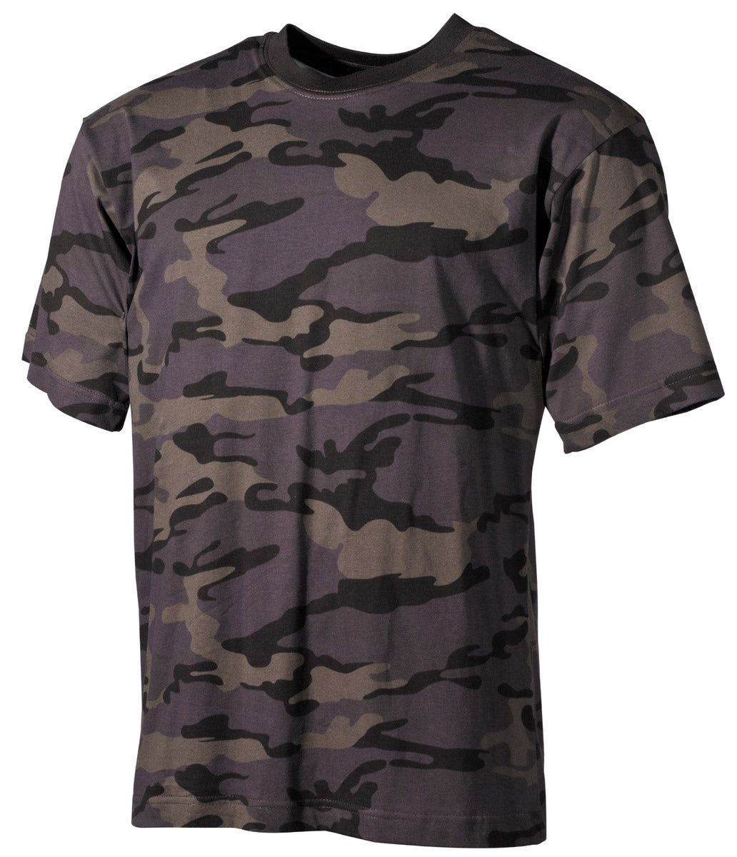 T-shirt US, demi manches, camouflage combat, 170 g/m²