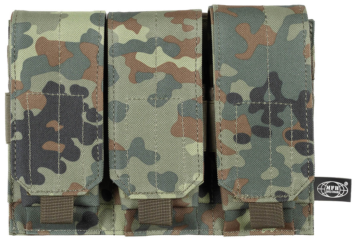 Pochette magazine, 3 compartiments, MOLLE, camouflage