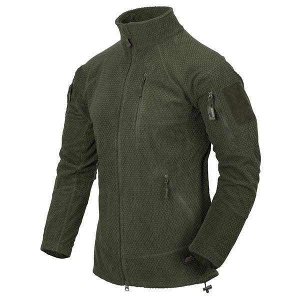 Veste opérationnelle légère ALPHA TACTICAL JACKET, polaire quadrillée, olive