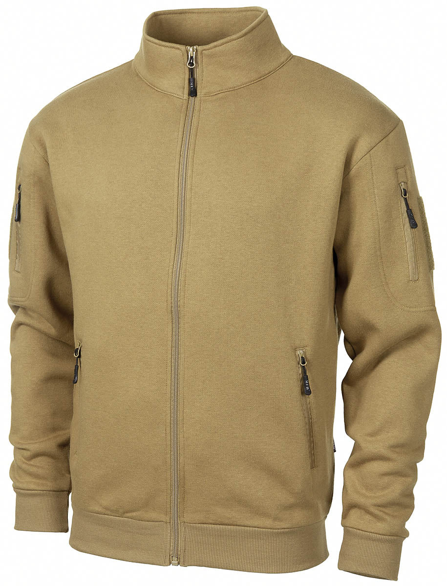 Sweatjacke, "Tactical", coyote tan