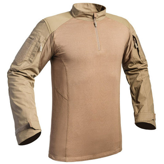 Langarm Shirt UBAS FIGHTER V2, tan - Grösse S