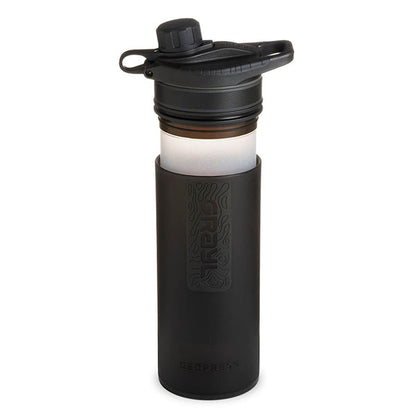 Filtro acqua GEOPRESS PURIFIER BOTTLE, 0,7 L, rivestito nero