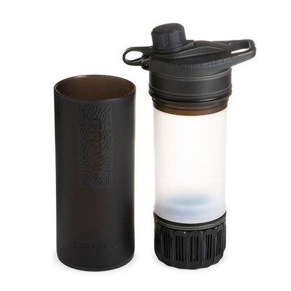 Filtro acqua GEOPRESS PURIFIER BOTTLE, 0,7 L, rivestito nero