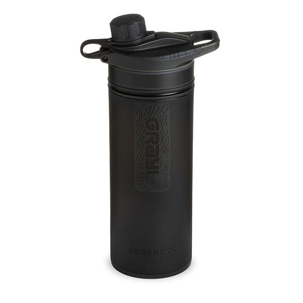 Filtro acqua GEOPRESS PURIFIER BOTTLE, 0,7 L, rivestito nero