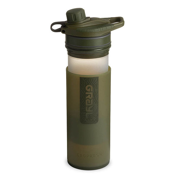 Wasserfilter GEOPRESS PURIFIER BOTTLE, 0.7L, olive drab