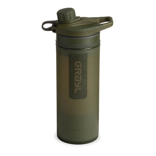 Filtro acqua GEOPRESS PURIFIER BOTTLE, 0,7 L, verde oliva