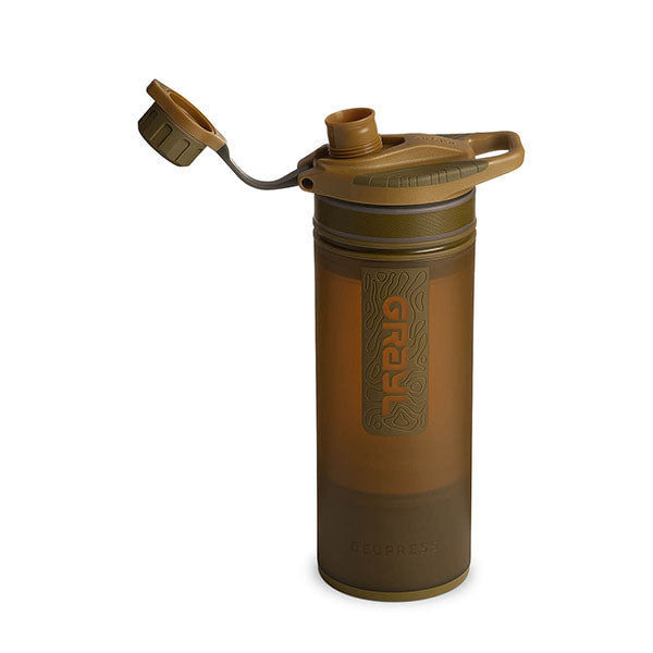 Wasserfilter GEOPRESS PURIFIER BOTTLE, 0.7L, coyote brown