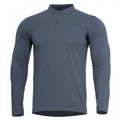 Henley Shirt ROMEO 2.0, charcoal blue