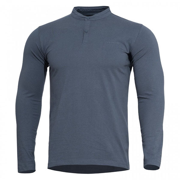 Chemise Henley ROMEO 2.0, bleu anthracite