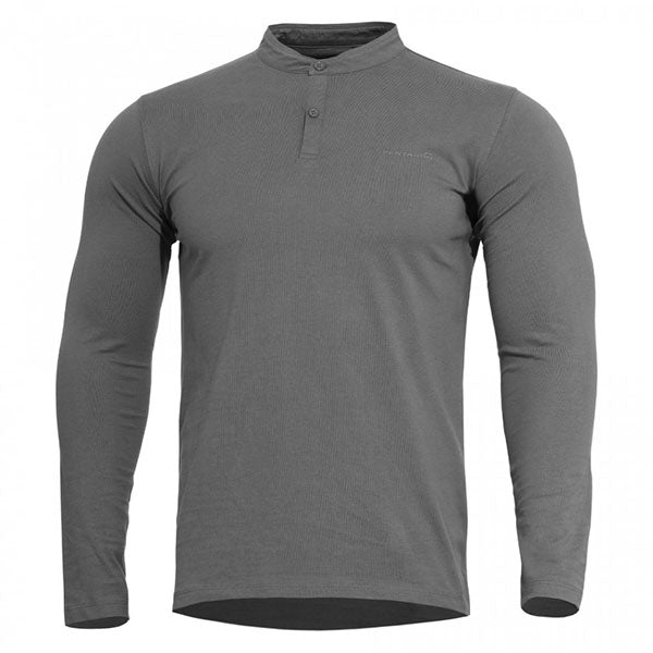 Henley Shirt ROMEO 2.0, wolf grey