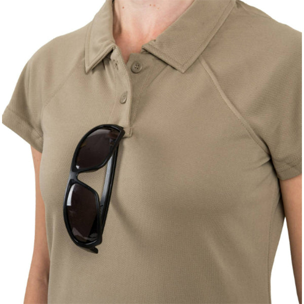 WOMENS UTL POLO SHIRT TOPCOOL LITE, khaki