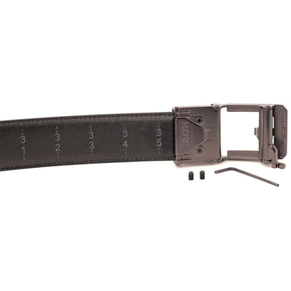 Waffengurt BLACK LEATHER GUN BELT X3, black