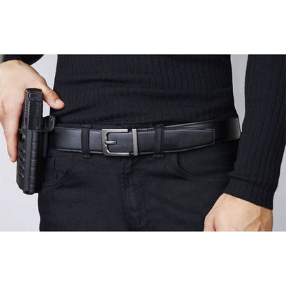 Waffengurt BLACK LEATHER GUN BELT X3, black