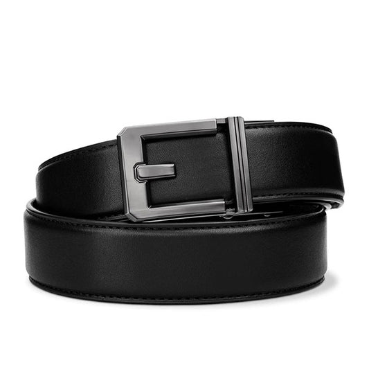 Ceinture pour pistolet BLACK LEATHER GUN BELT X3, noir