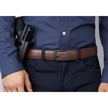 Ceinture d'arme BROWN LEATHER GUN BELT X3, marron