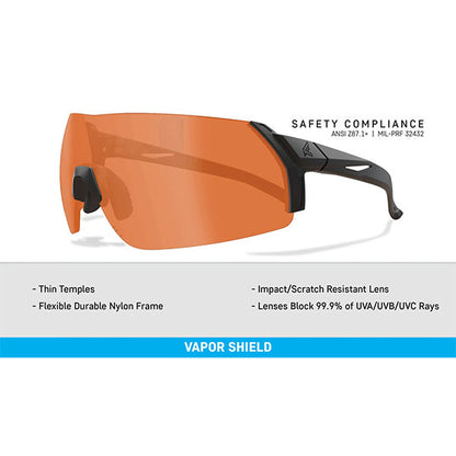 Schiessbrille URGENT FURY, Black Frame, Tiger's Eye Vapor Shield Lens (UF14VS)