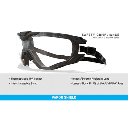 Goggles SUPER 64, Black Frame, Clear Vapor Shield Lens (XSS611-OTG)