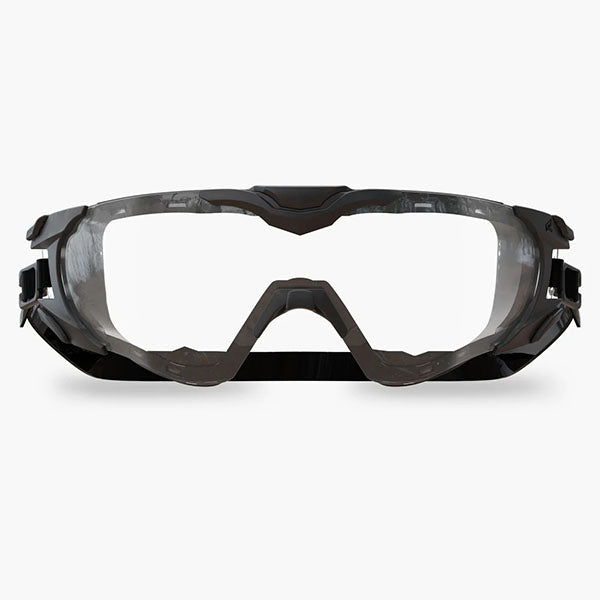 Lunettes SUPER 64, monture noire, lentille pare-vapeur transparente (XSS611-OTG)