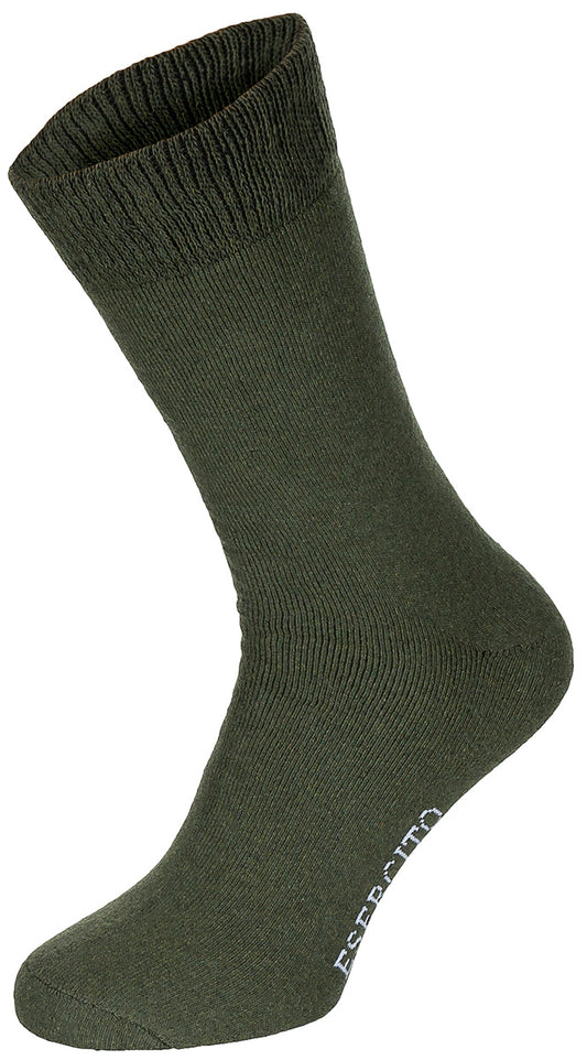 Chaussettes "Esercito", olive, mi-longues, lot de 3