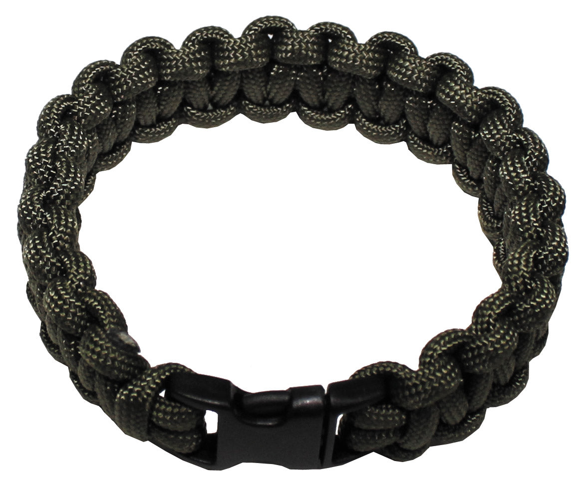 Bracelet, "Parachute Cord", olive, largeur environ 1,9 cm