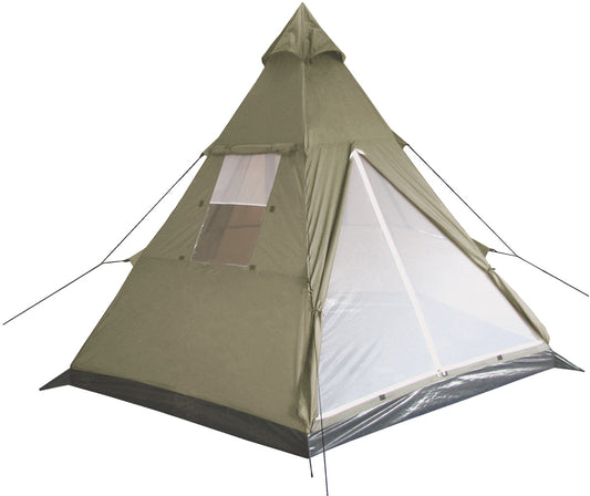 Tente indienne, "Tipi", olive