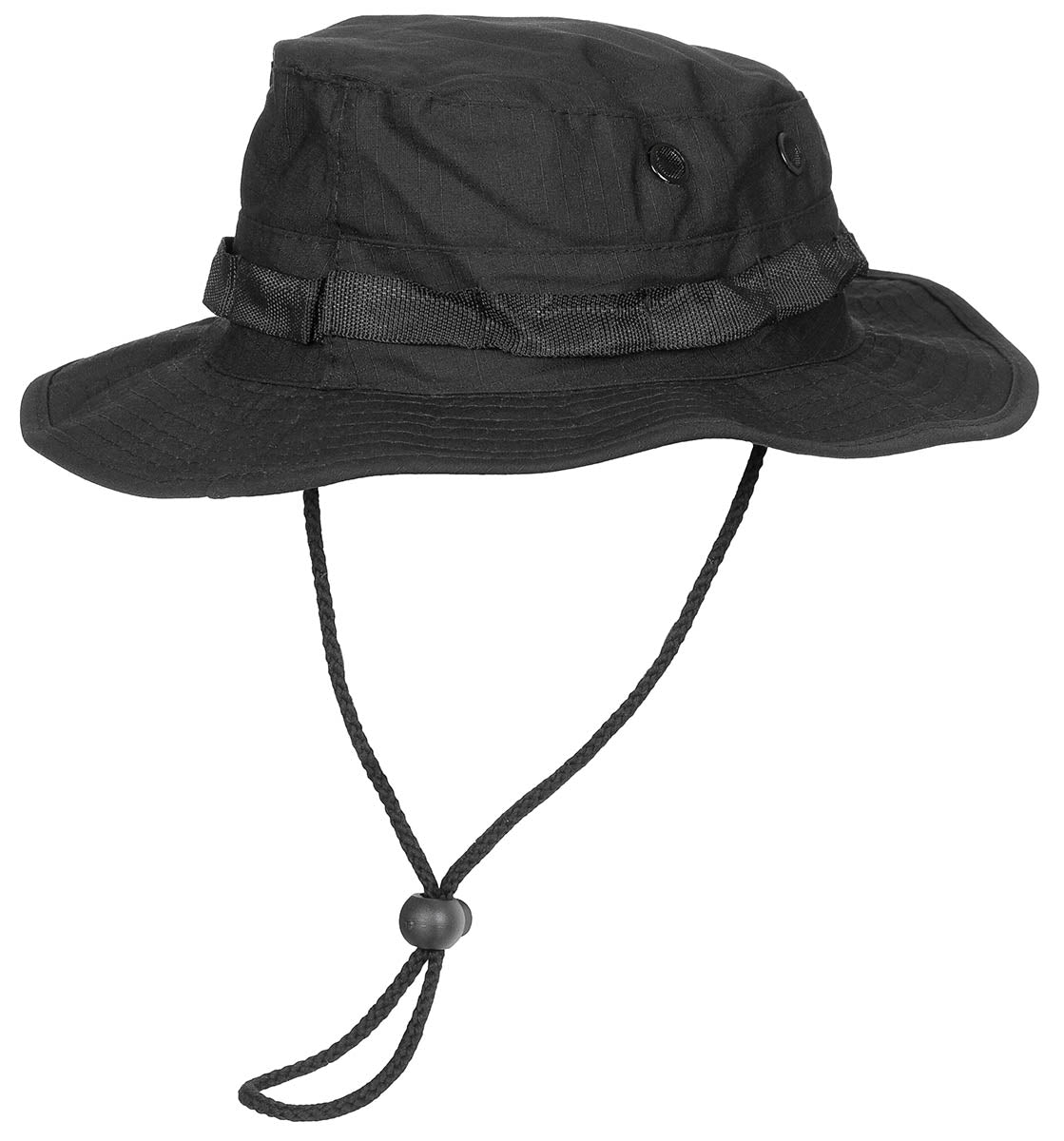 Cappello da bush US GI, con sottogola, GI Boonie, Rip Stop, nero