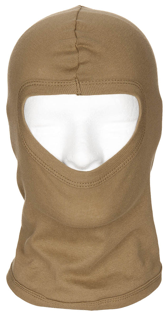 Balaclava, 1-Loch, dünn, coyote tan, 100 % Baumwolle