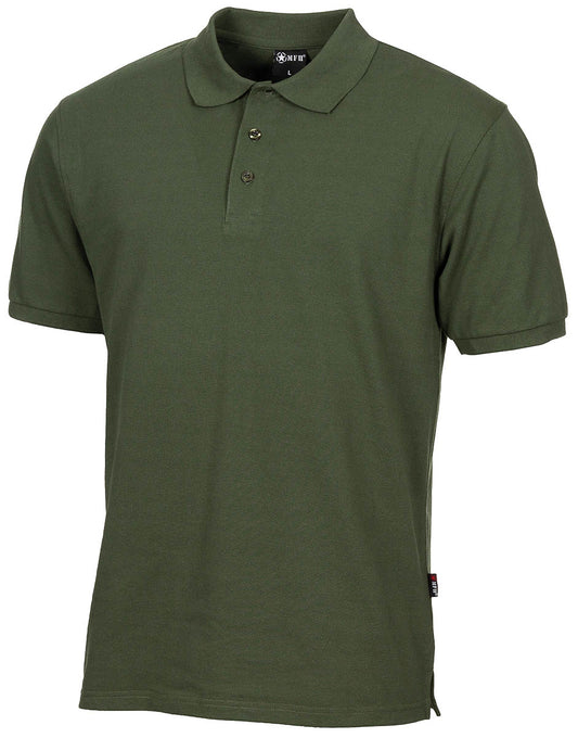 Polo olive avec patte de boutonnage