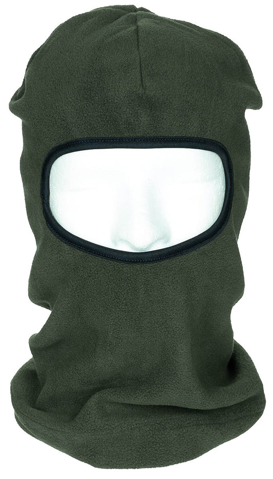 Balaclava, 1-Loch, oliv, Polyester-Fleece