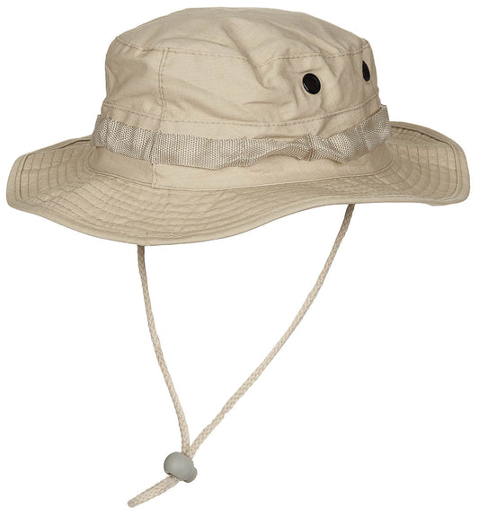 Cappello da bush US GI, con sottogola, GI Boonie, Rip Stop, kaki