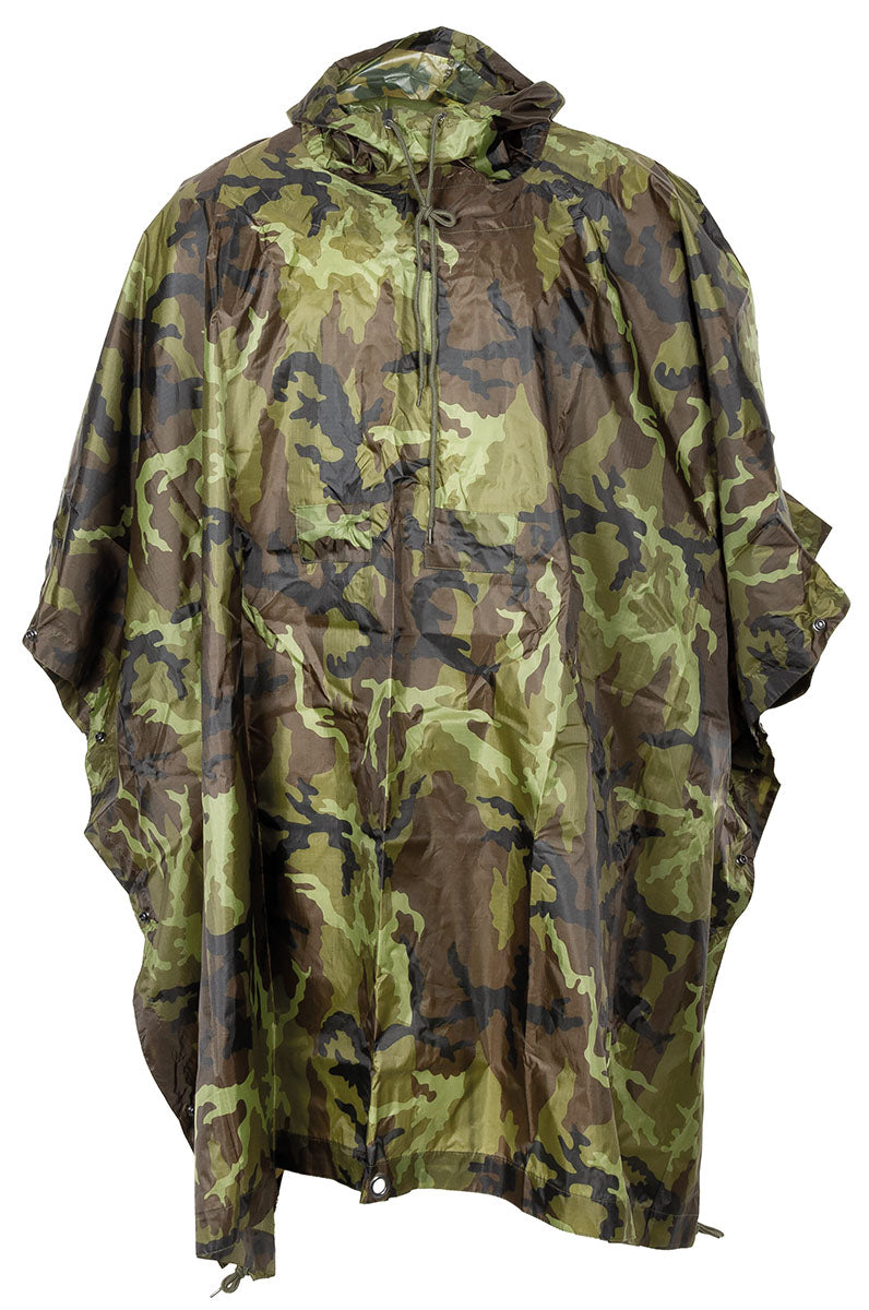 Poncho, rip stop, camouflage M 95 CZ, environ 144 x 223 cm