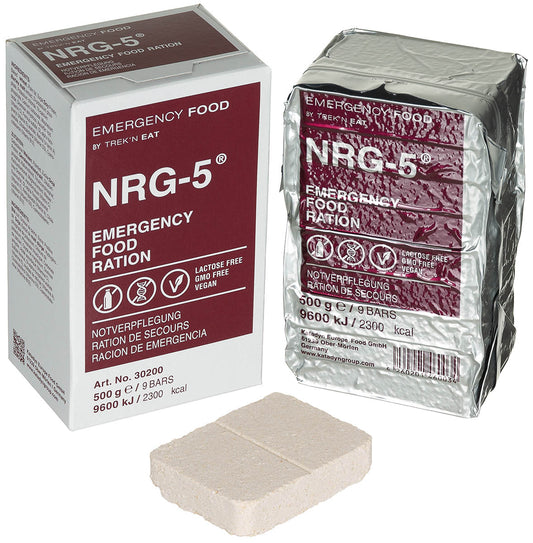 Aliment d'urgence, NRG-5, 500 g, (9 barres)