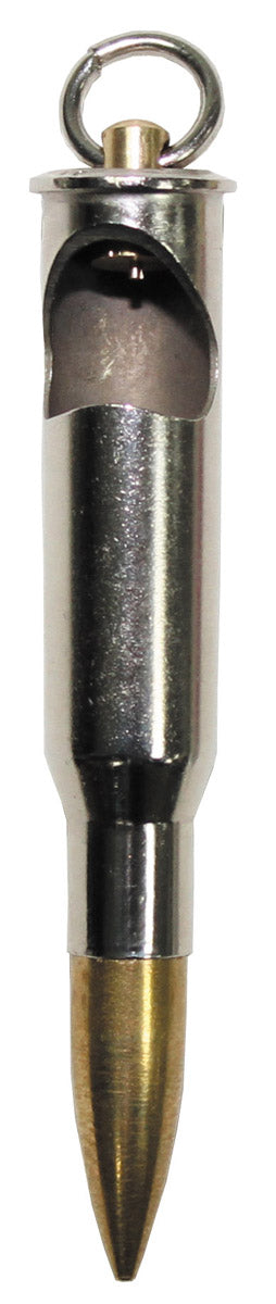 Anhänger-Patrone, "Mosin", silber, mit Flaschenöffner