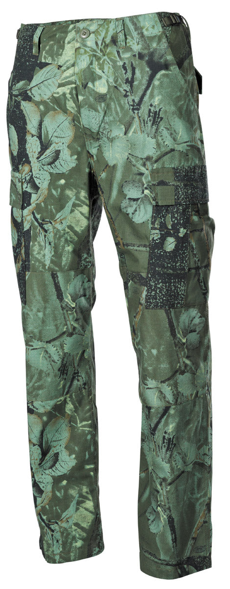 Pantaloni da combattimento americani, BDU, rip stop, verde cacciatore